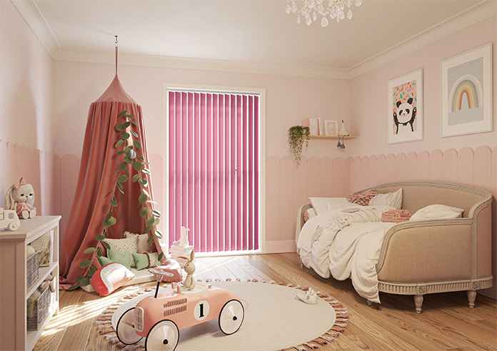 Trinity (Blackout), Fuschia - Vertical Blind - Image 7